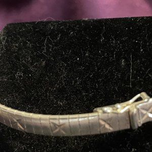 Sterling Italian bracelet etched stars